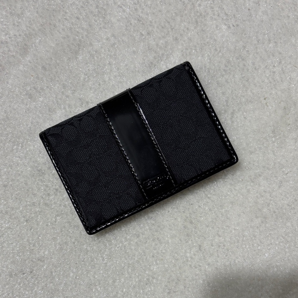 Coach Black Leather Card Holder